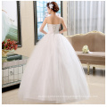 XQX010 High Quality Ruffles Strapless Wedding Gowns Pleated Waist Crystal Appliqued Puffy Ball Gowns Bridal Dresses 2019